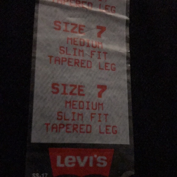Black Jean’s Levis size M slim fit Tapered Length M, style 512 - Picture 6 of 7
